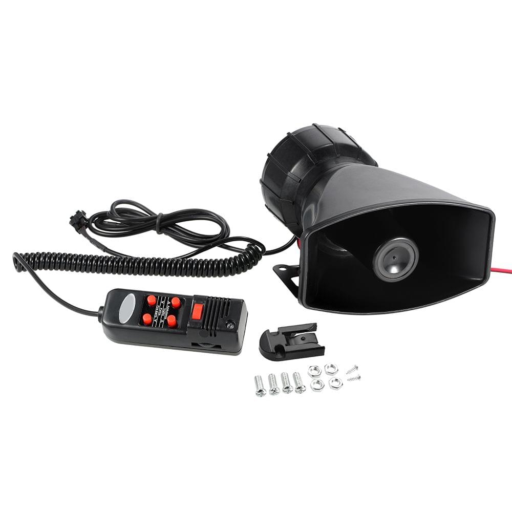 12V 60W 5 Sound Car Warning Alarm Police Fire Siren Horn