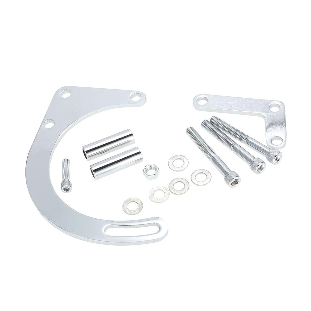 SBC Chrome Low Mount Alternator Bracket SWP SB for Chevy 350