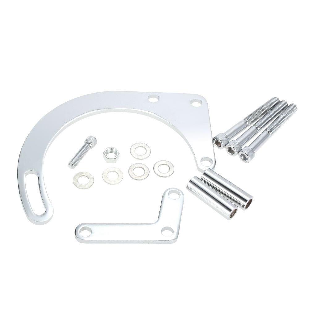 SBC Chrome Low Mount Alternator Bracket SWP SB for Chevy 350