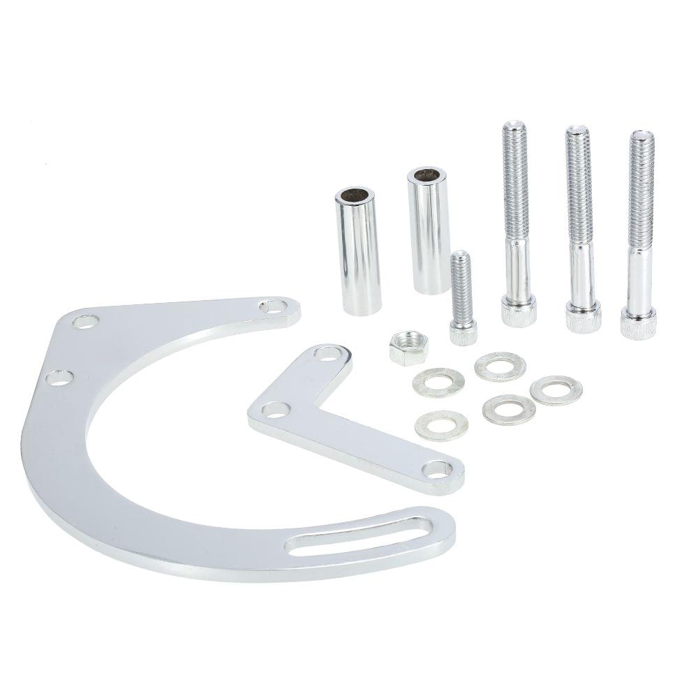 SBC Chrome Low Mount Alternator Bracket SWP SB for Chevy 350