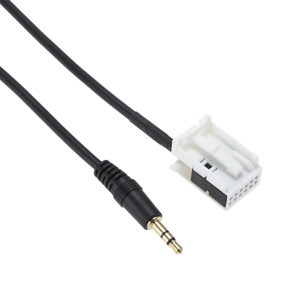 3.5mm Male AUX Connector Audio Cable Adapter for Peugeot 307