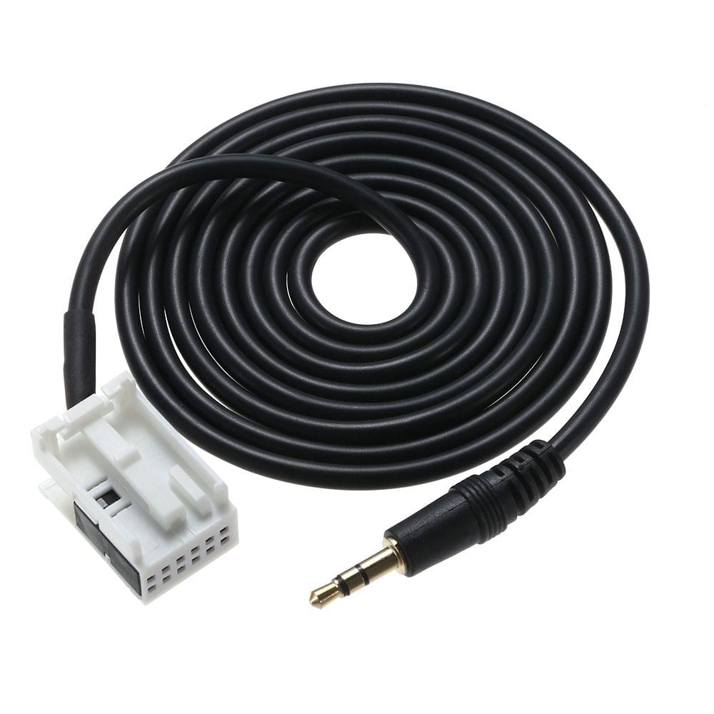 3.5mm Male AUX Connector Audio Cable Adapter for Peugeot 307