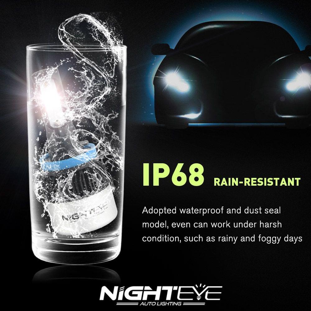 Nighteye 72W 9000LM H11 H9 H8 LED Light Headlight Driving - H11 H9 H8