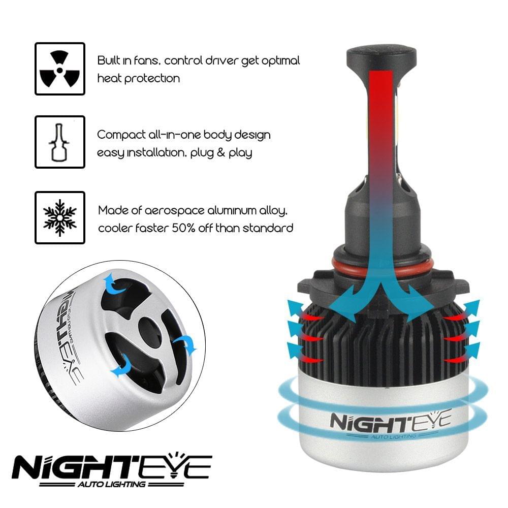 Nighteye 72W 9000LM H11 H9 H8 LED Light Headlight Driving - H11 H9 H8