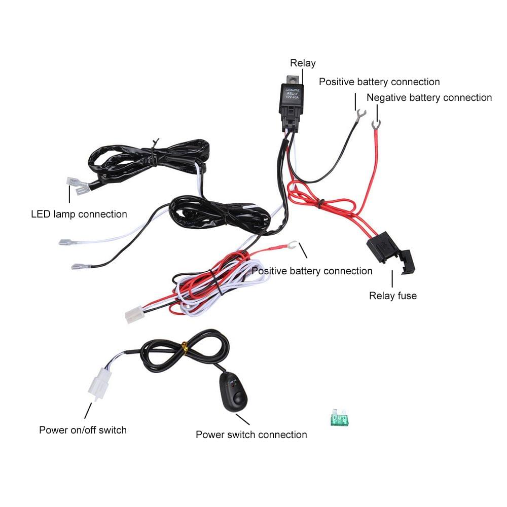 Professional Wiring Harness Kit Loom For LED Work Driving