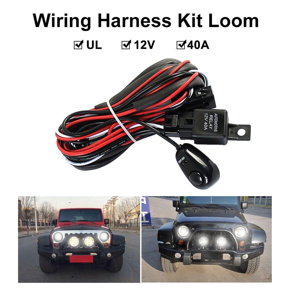 Professional Wiring Harness Kit Loom For LED Work Driving