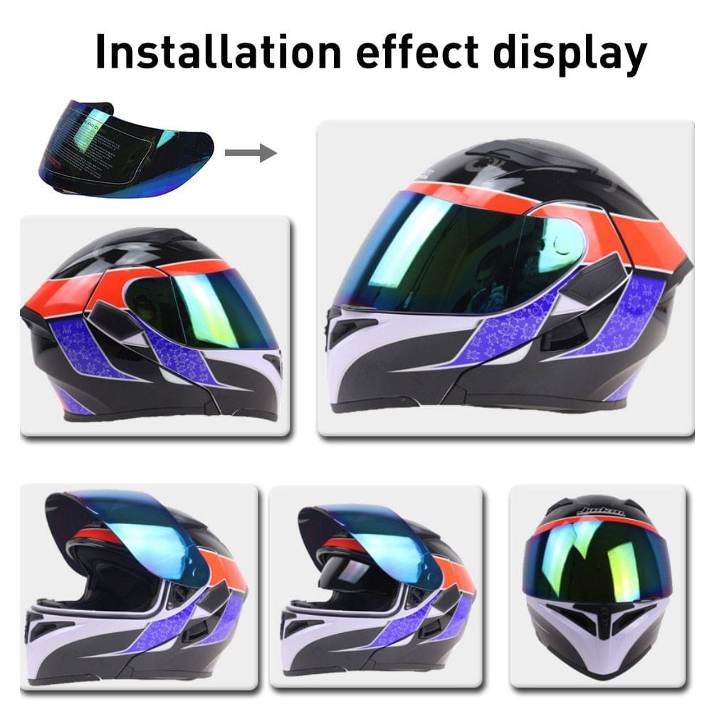 Anti-scratch Full Face Shield UV Motorcycle Helmet For 316