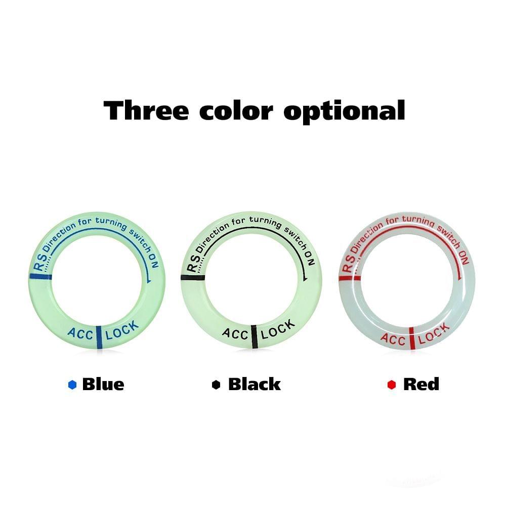 Car Ignition Switch Cover Luminous Key Ring Hole Cover