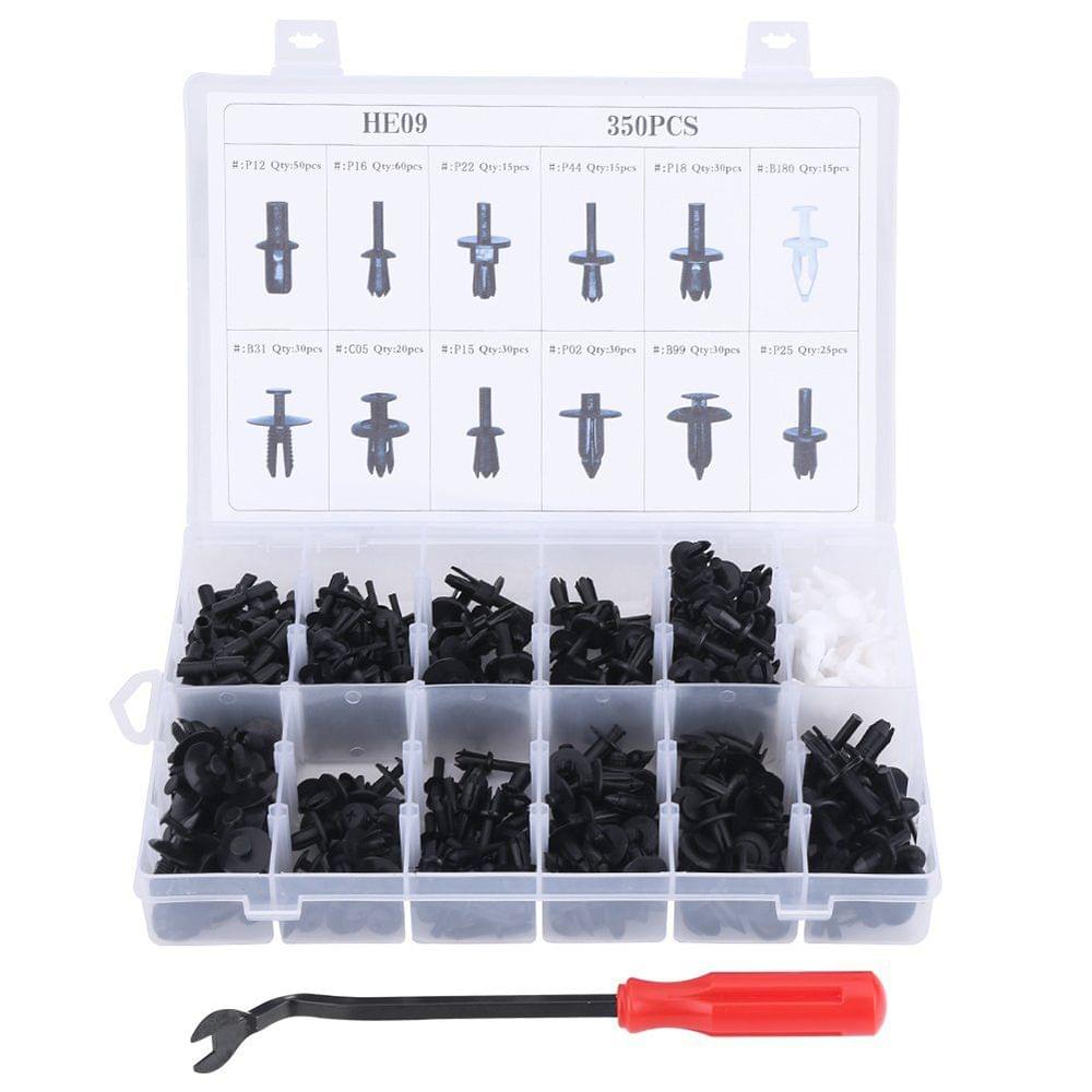350Pcs Assorted Car Body Plastic Push Retainer Pin Rivet - 350pcs