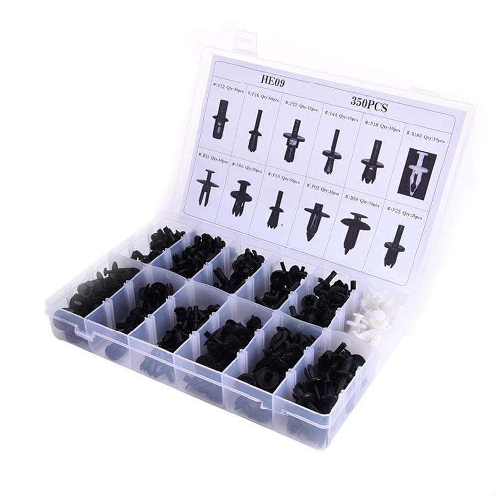 350Pcs Assorted Car Body Plastic Push Retainer Pin Rivet - 350pcs
