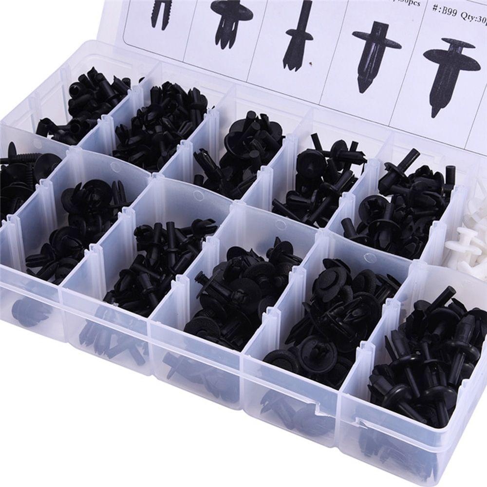 350Pcs Assorted Car Body Plastic Push Retainer Pin Rivet - 350pcs