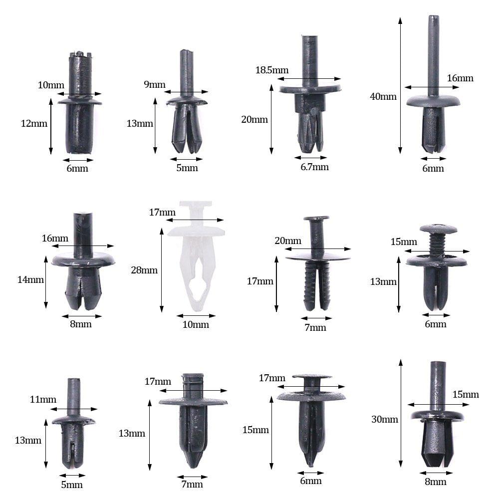 350Pcs Assorted Car Body Plastic Push Retainer Pin Rivet - 350pcs