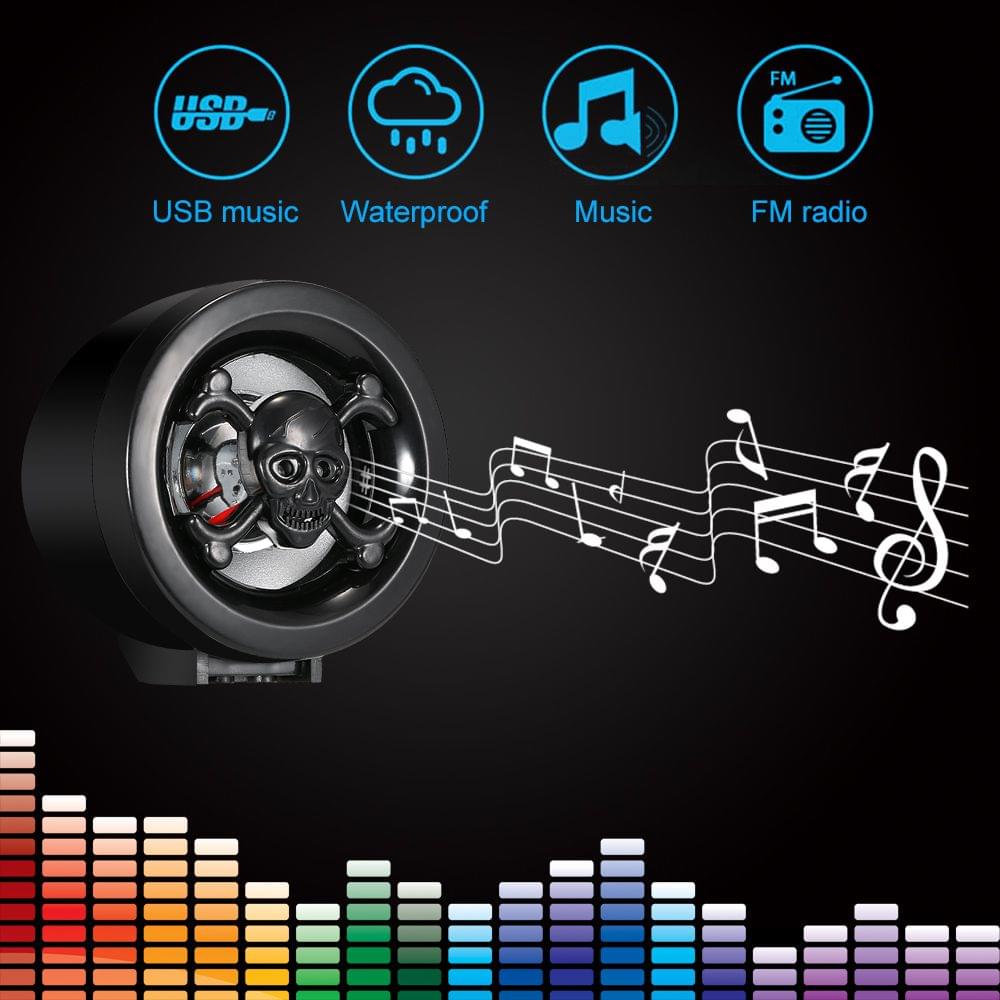 Motorcycle Audio System Speakers Handlebar Audio System FM