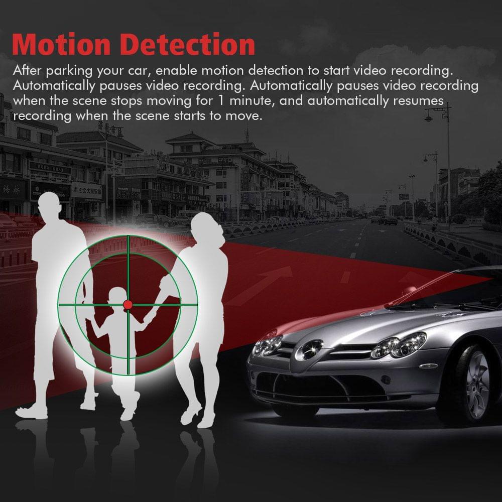 4.3'' HD Car DVR Dash Cam Video Camera Vehicle Driving - With rear view camera