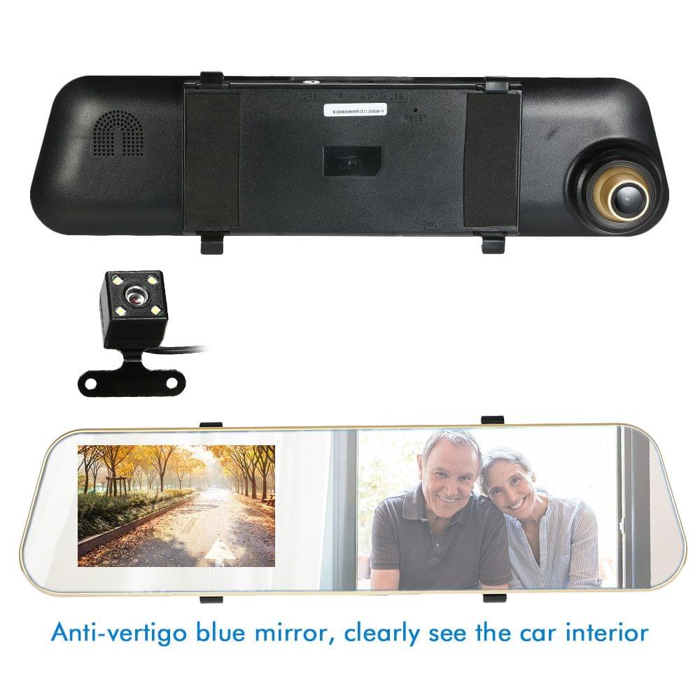 4.3'' HD Car DVR Dash Cam Video Camera Vehicle Driving - With rear view camera