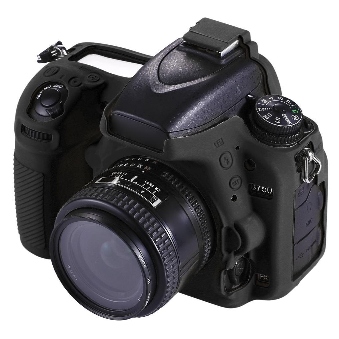 PULUZ Soft Silicone Protective Case for Nikon D750 (Black)