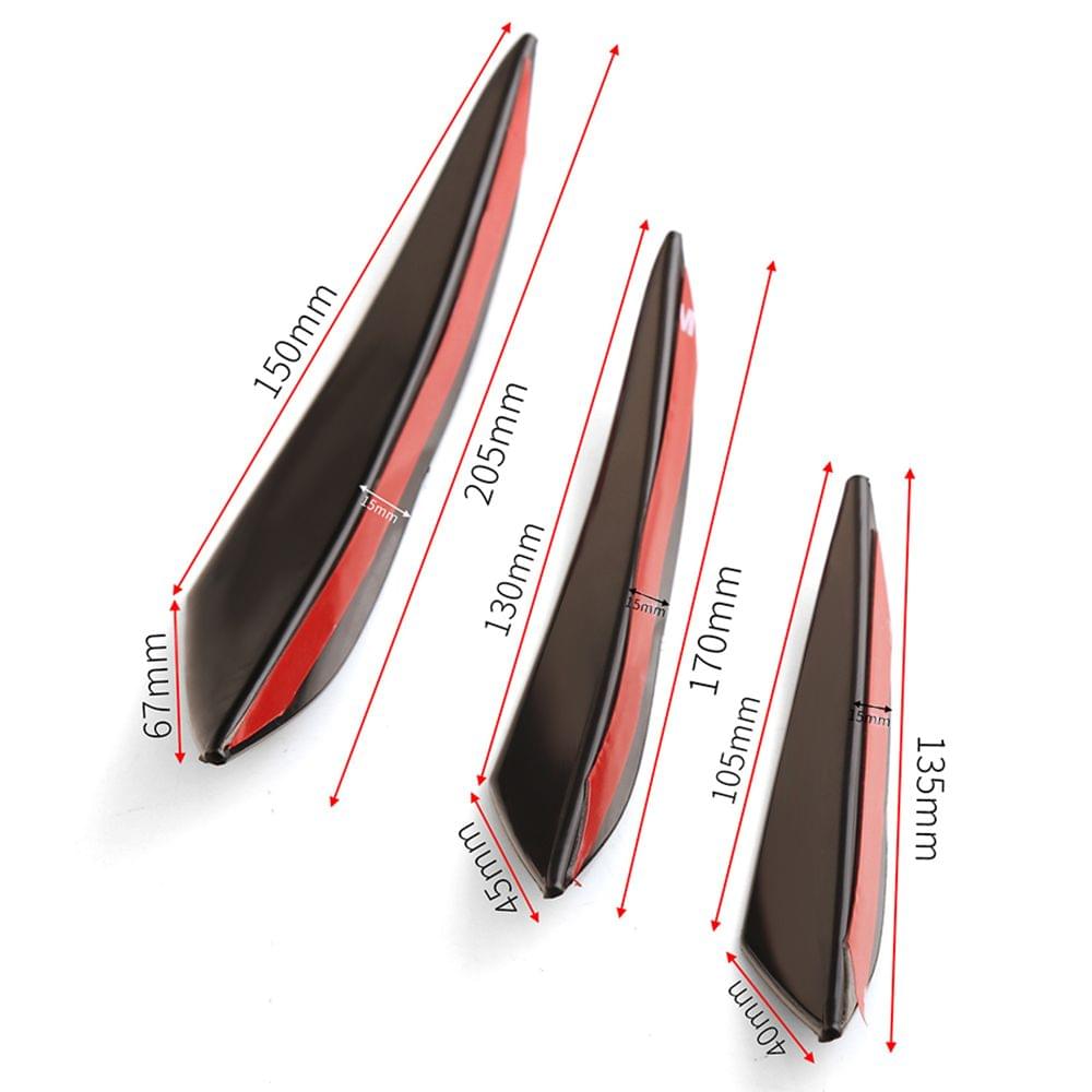 Universal Car Body Kits Front Bumper Fin Splitter Spoiler