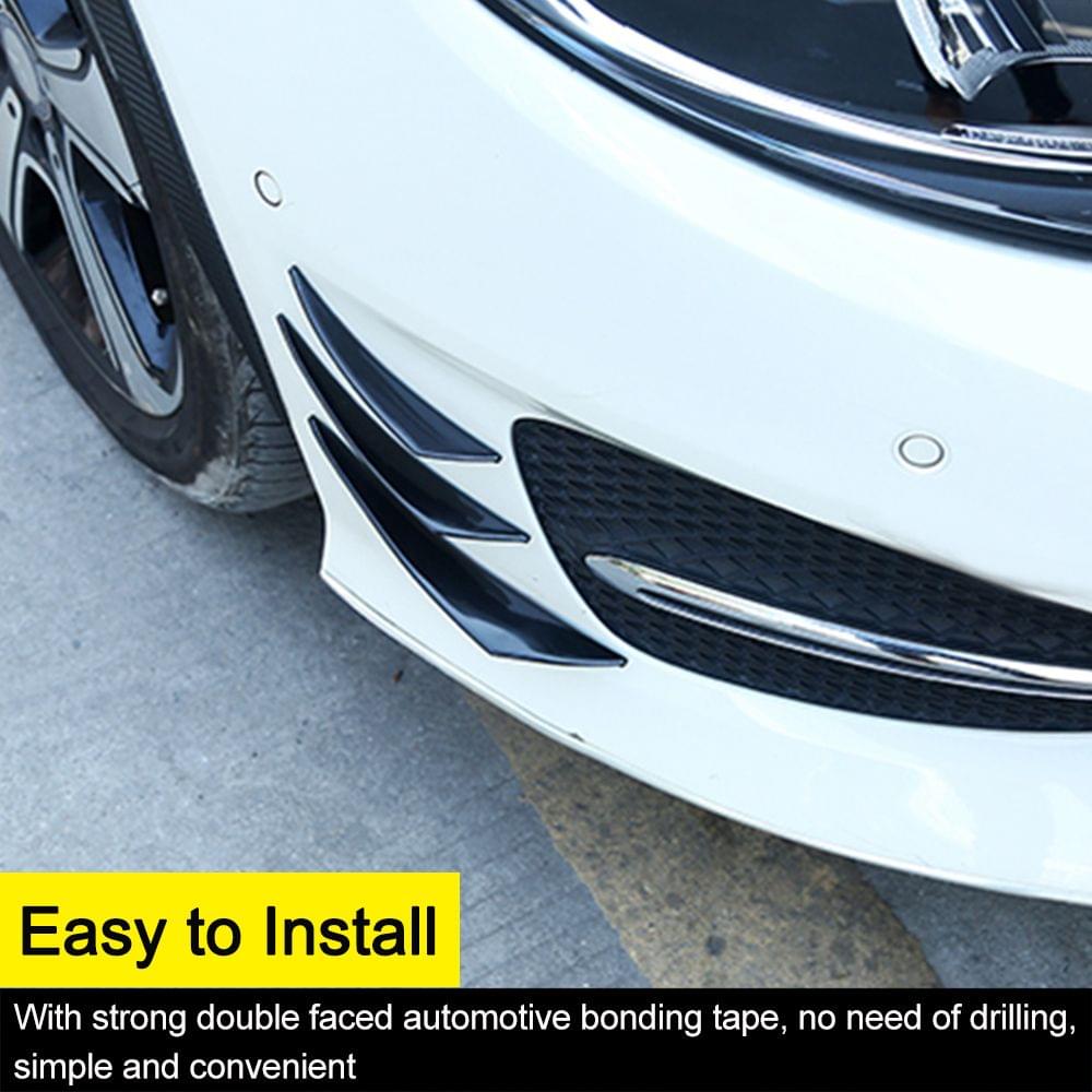 Universal Car Body Kits Front Bumper Fin Splitter Spoiler