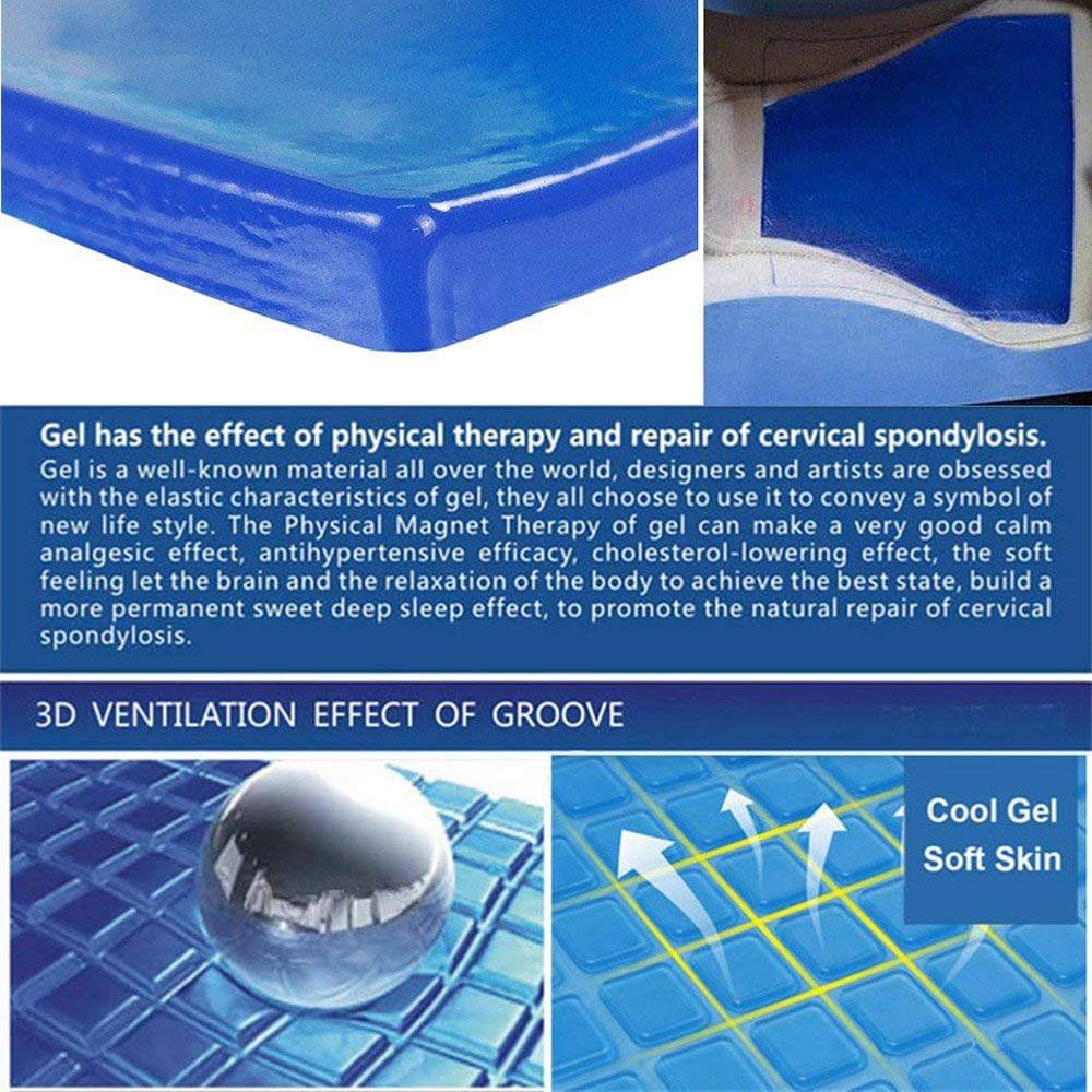 Motorcycle Seat Gel Pad Comfortable Soft Cool Cushion Shock - 25cm