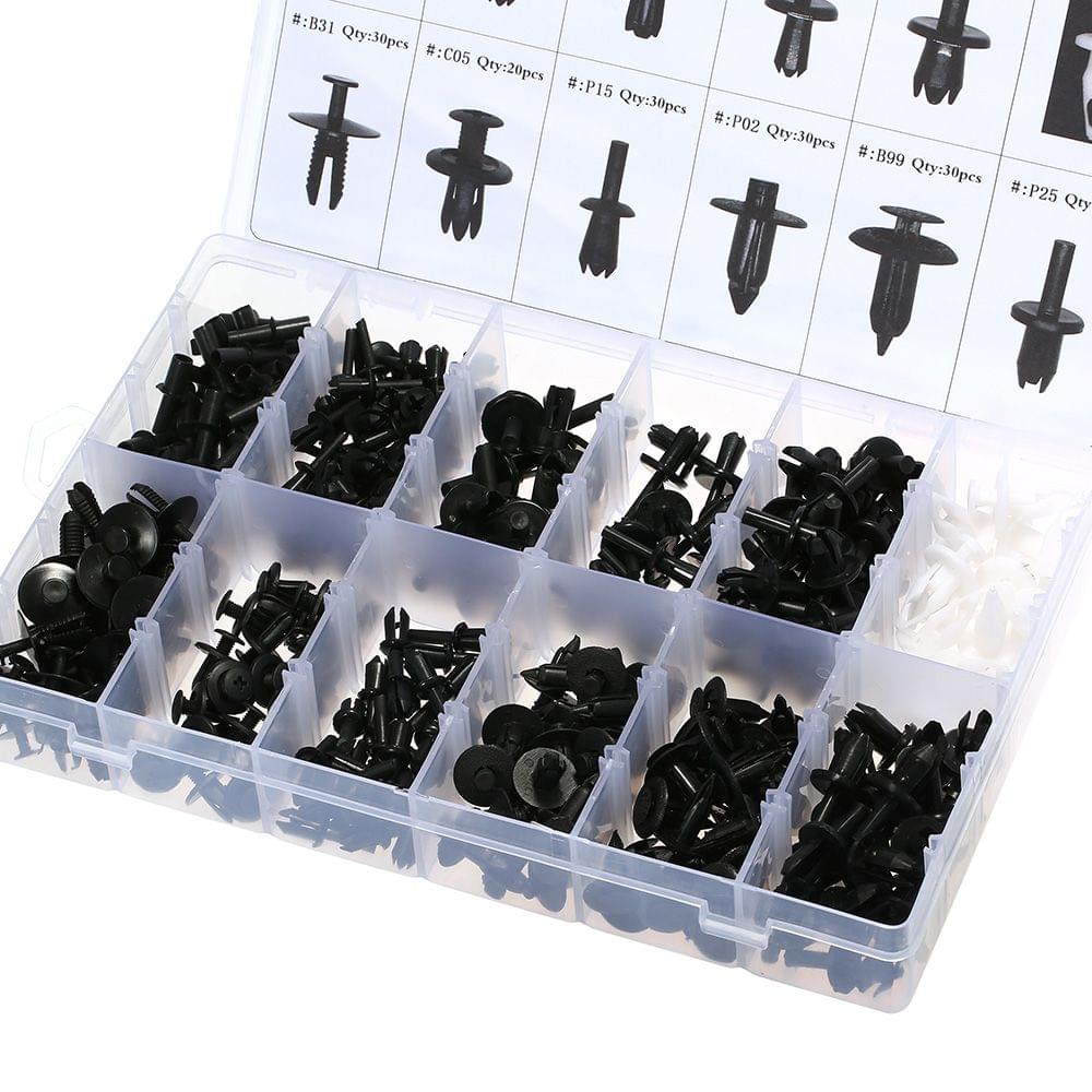 Auto Fastener Clips with Clips Removal Tool 350PCS 12 Sizes - with Clips Removal Tool