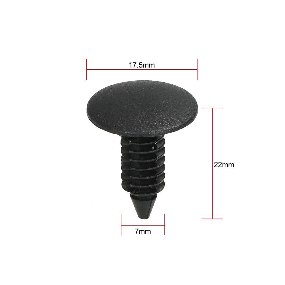 Nylon Bumper Push Fasteners Rivet Clips 90PCS 3 Size Screws