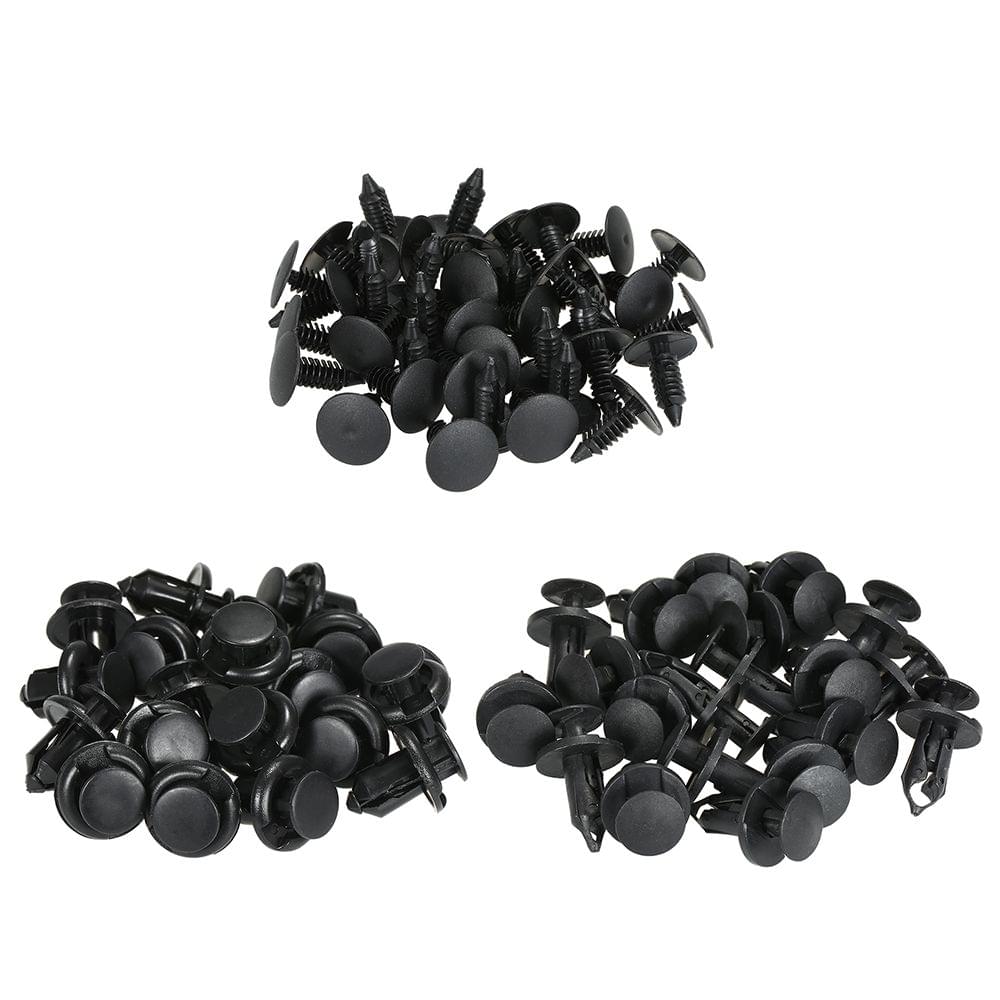 Nylon Bumper Push Fasteners Rivet Clips 90PCS 3 Size Screws