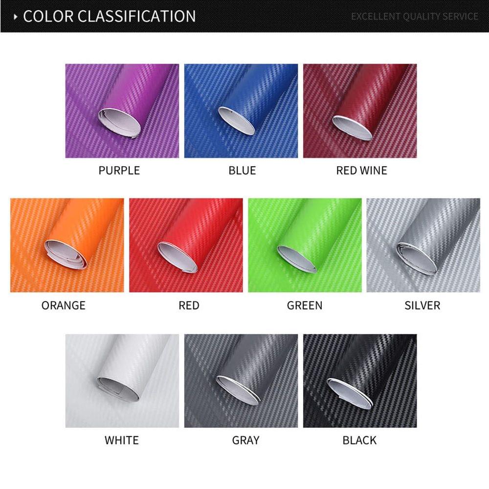 Waterproof Car Stickers 3D Car Carbon Fiber Vinyl Film Sheet