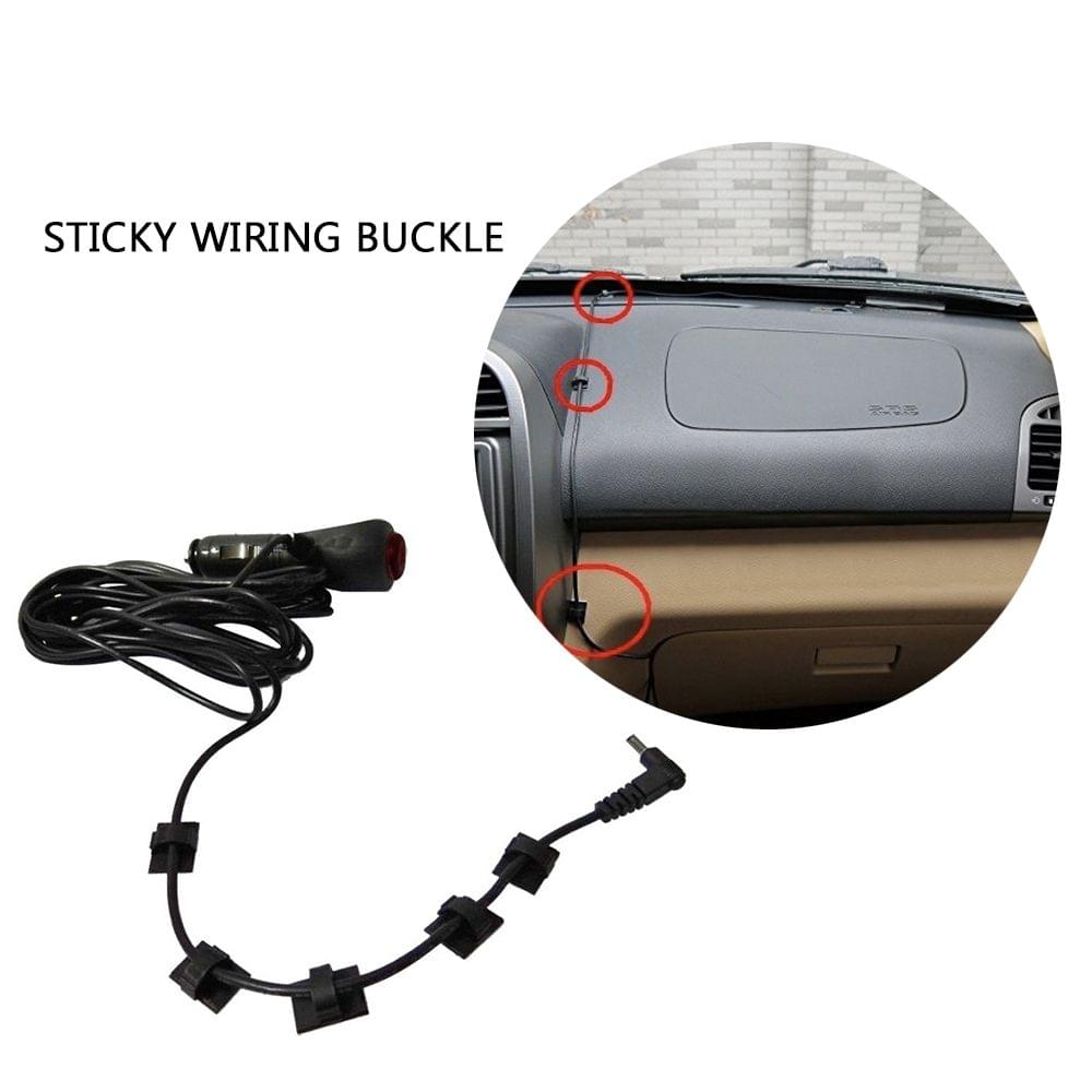 Adhesive Cable Clips Wire Clamps Car Cable Organizer Cord - Black100pcs