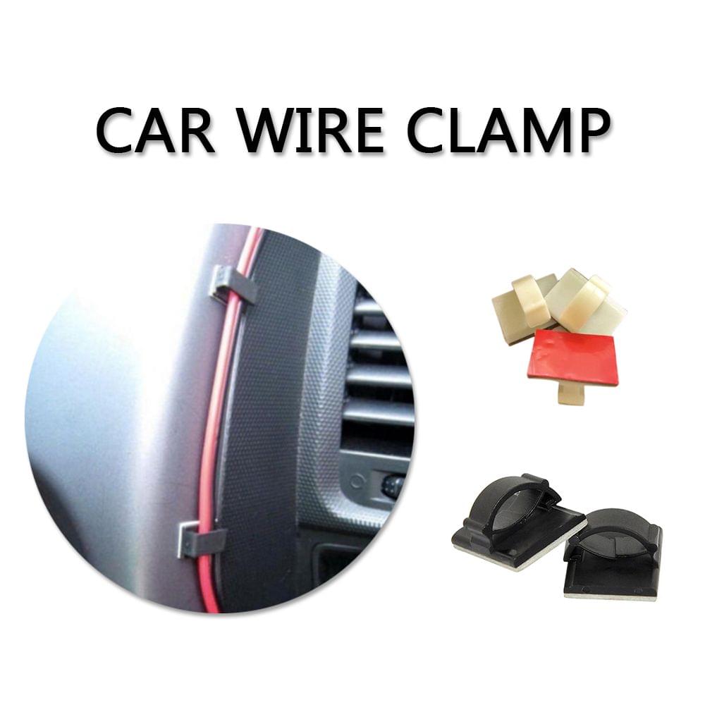 Adhesive Cable Clips Wire Clamps Car Cable Organizer Cord - Black50pcs