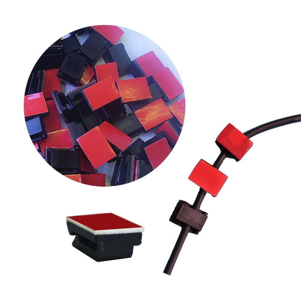 Adhesive Cable Clips Wire Clamps Car Cable Organizer Cord - 100pcs