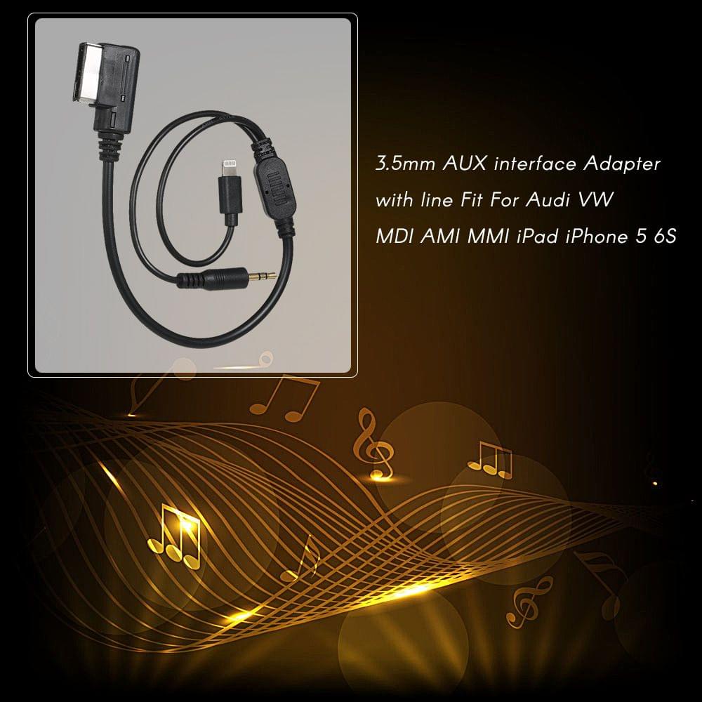 3.5mm AUX interface Adapter with line Fit For Audi VW MDI