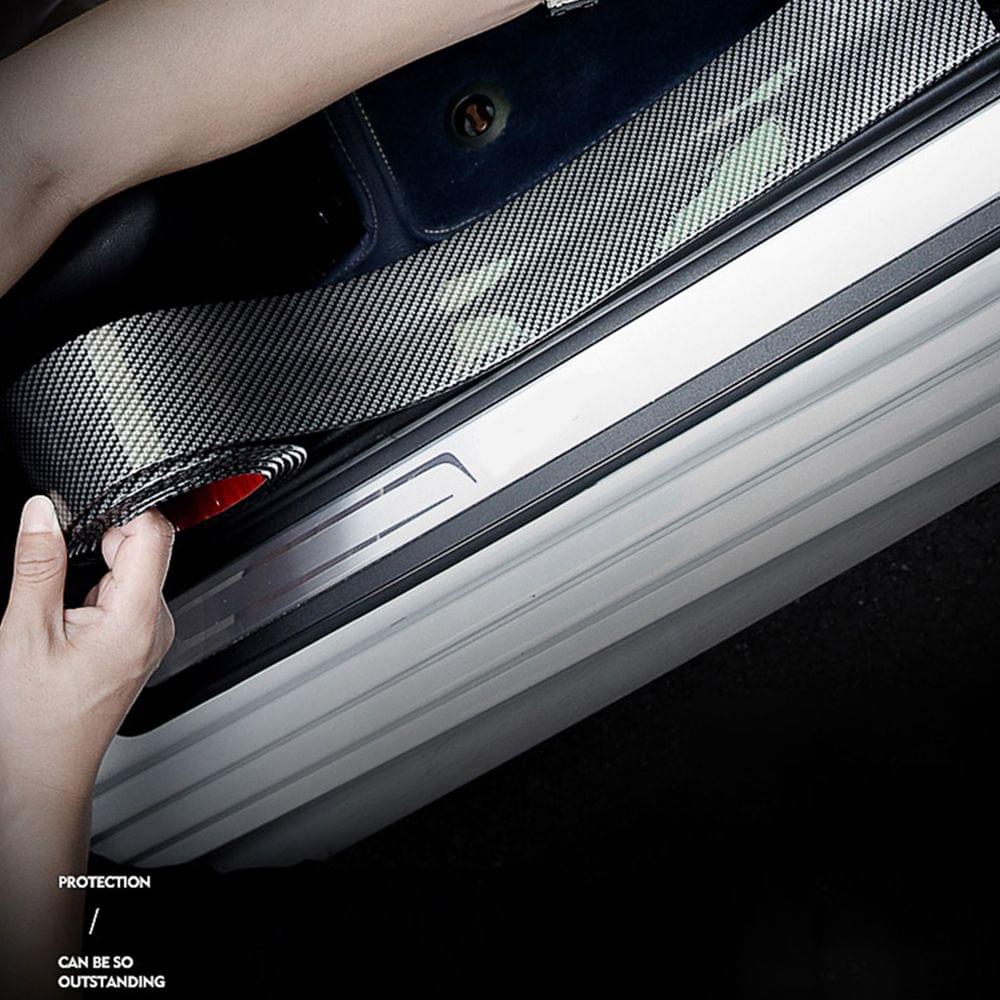 Car Door Sill Cover Strip 1M Carbon Fiber Style Threshold - 7cm