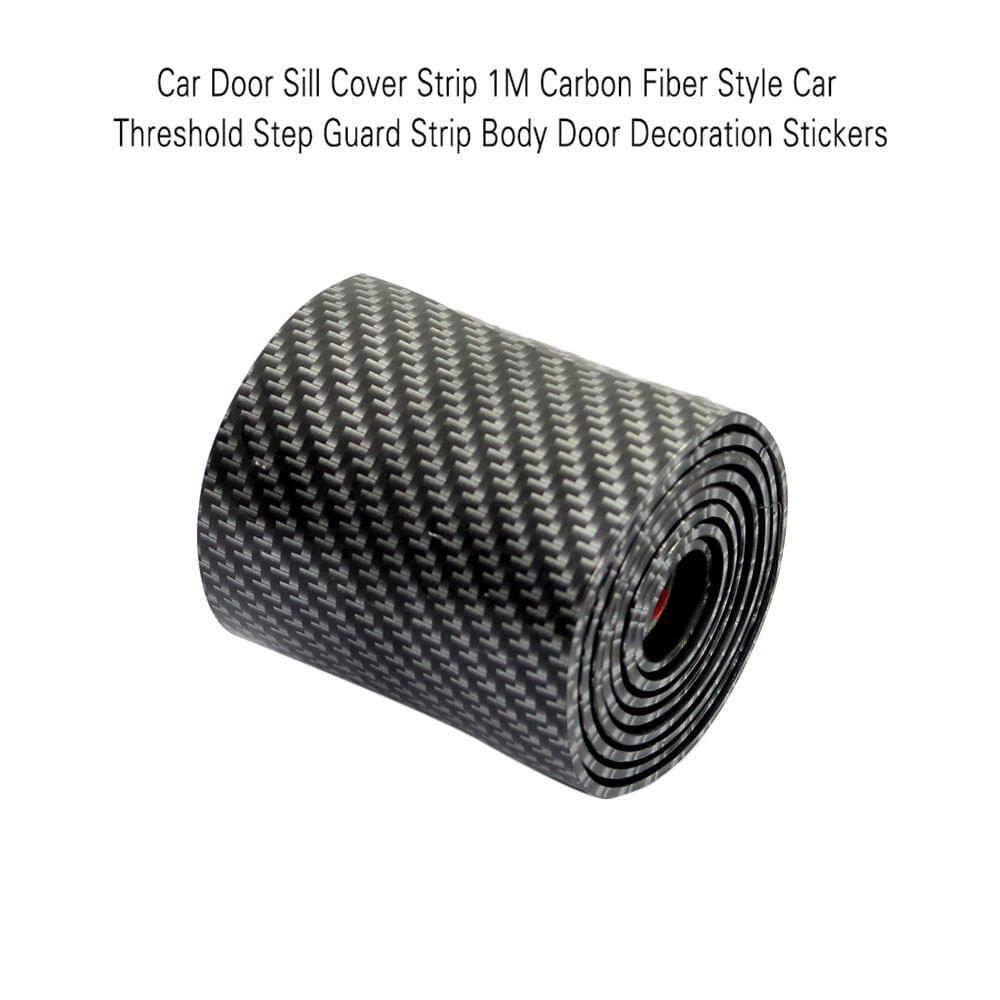 Car Door Sill Cover Strip 1M Carbon Fiber Style Threshold - 7cm