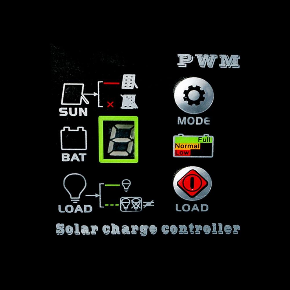 10A 12V 24V Digital Display Solar Charge Controller Pwm