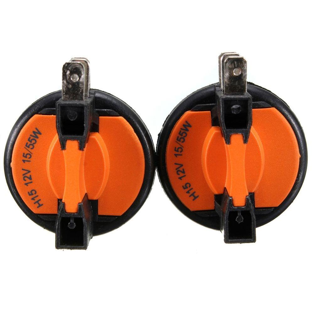 2Pcs 55W H15 Xenon White Front Light Bulb DRL HID for