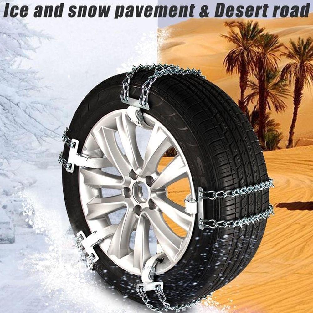 Universal Anti-skid Steel Chains Set Car Skid Belt Kit Snow - L