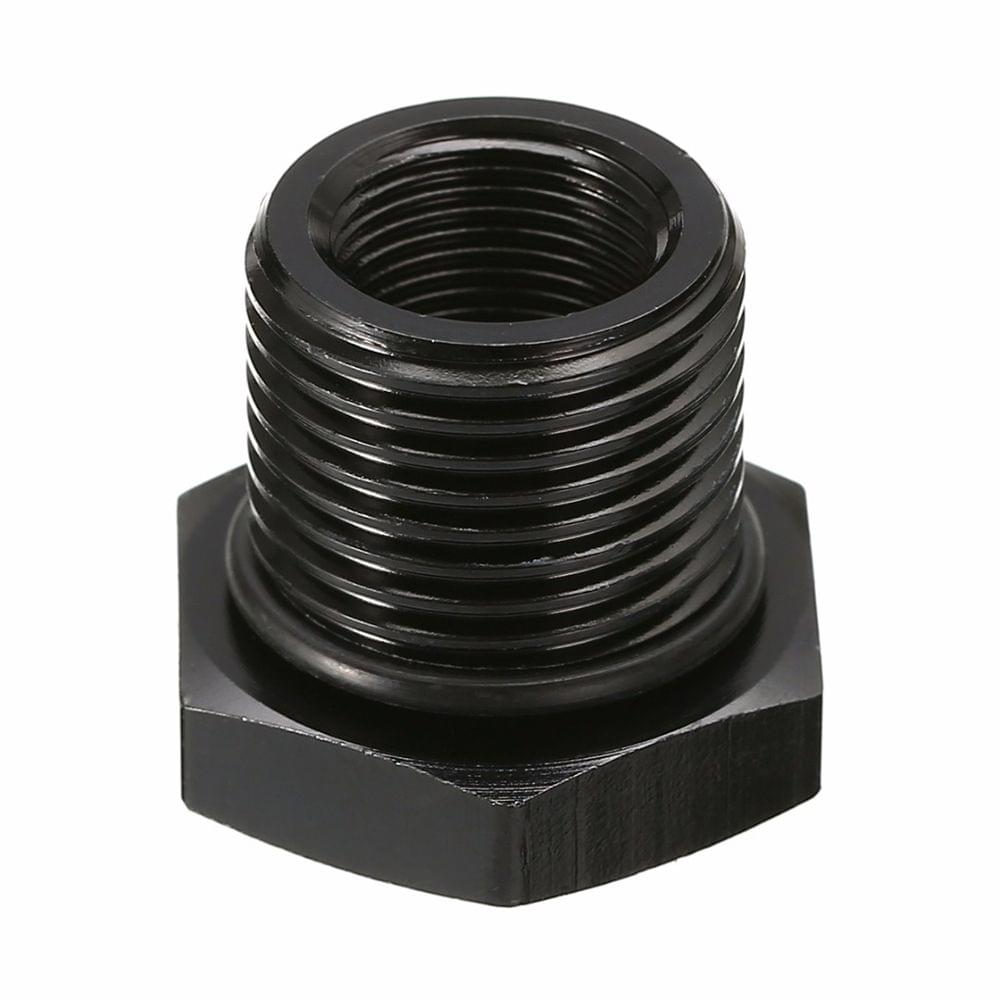 Car Oil Filter Black Anodized Aluminum Threaded Adapter