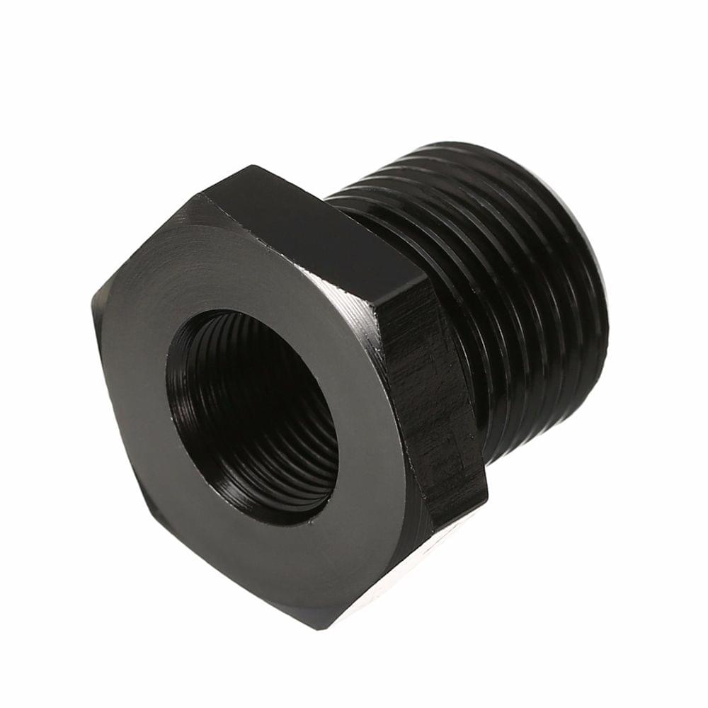 Car Oil Filter Black Anodized Aluminum Threaded Adapter