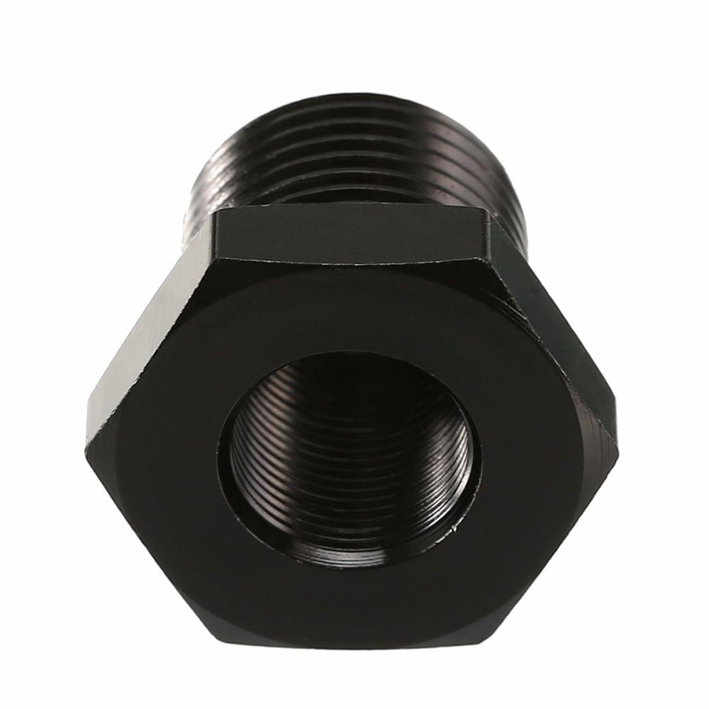 Car Oil Filter Black Anodized Aluminum Threaded Adapter