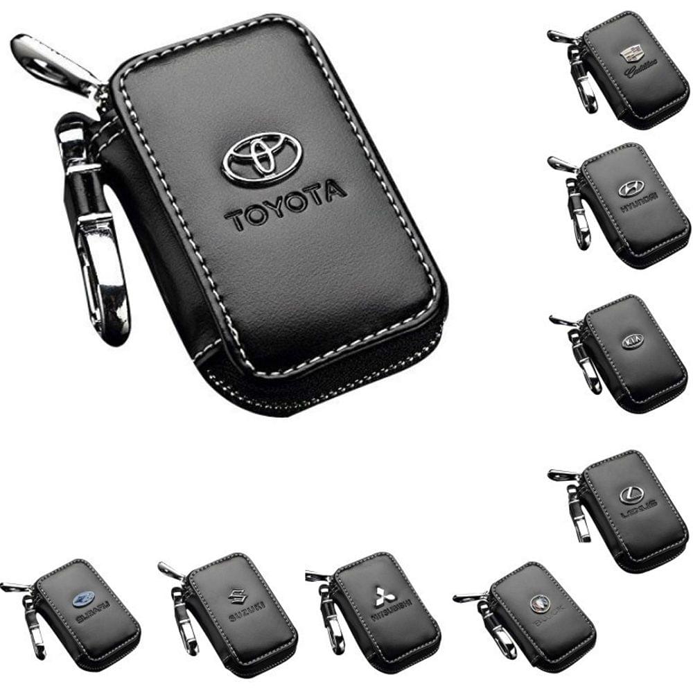 Real Leather Car Key Case Keys Holder Bag For Cadillac - 3