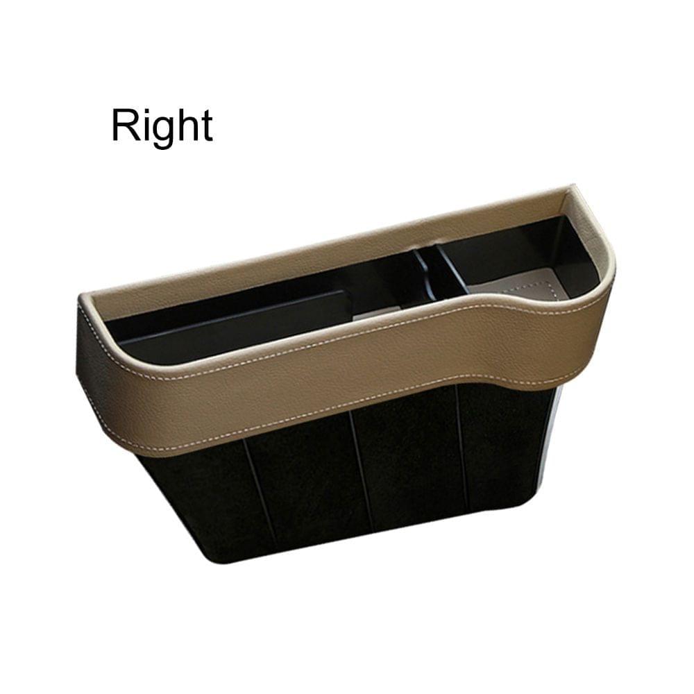 Car Organizer Seat Carriage Bag PU Case Pocket - Beige & Right