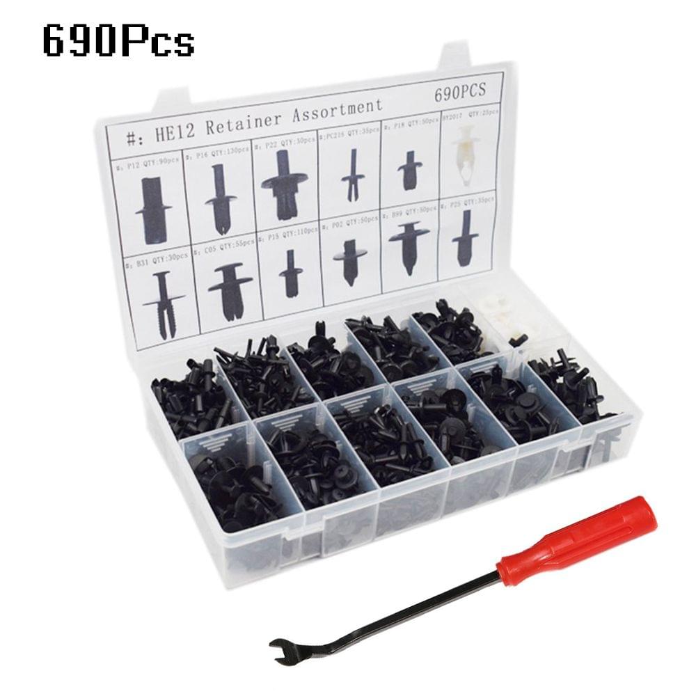 690Pcs Assorted Car Body Push Retainer Pin Rivet Fasteners - 3