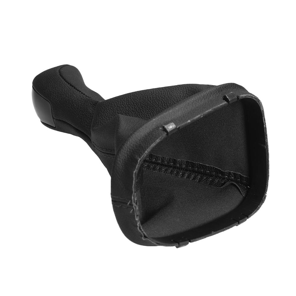 Car Gear Shift Knob Cover 6 Speed Black Leather Cover Case