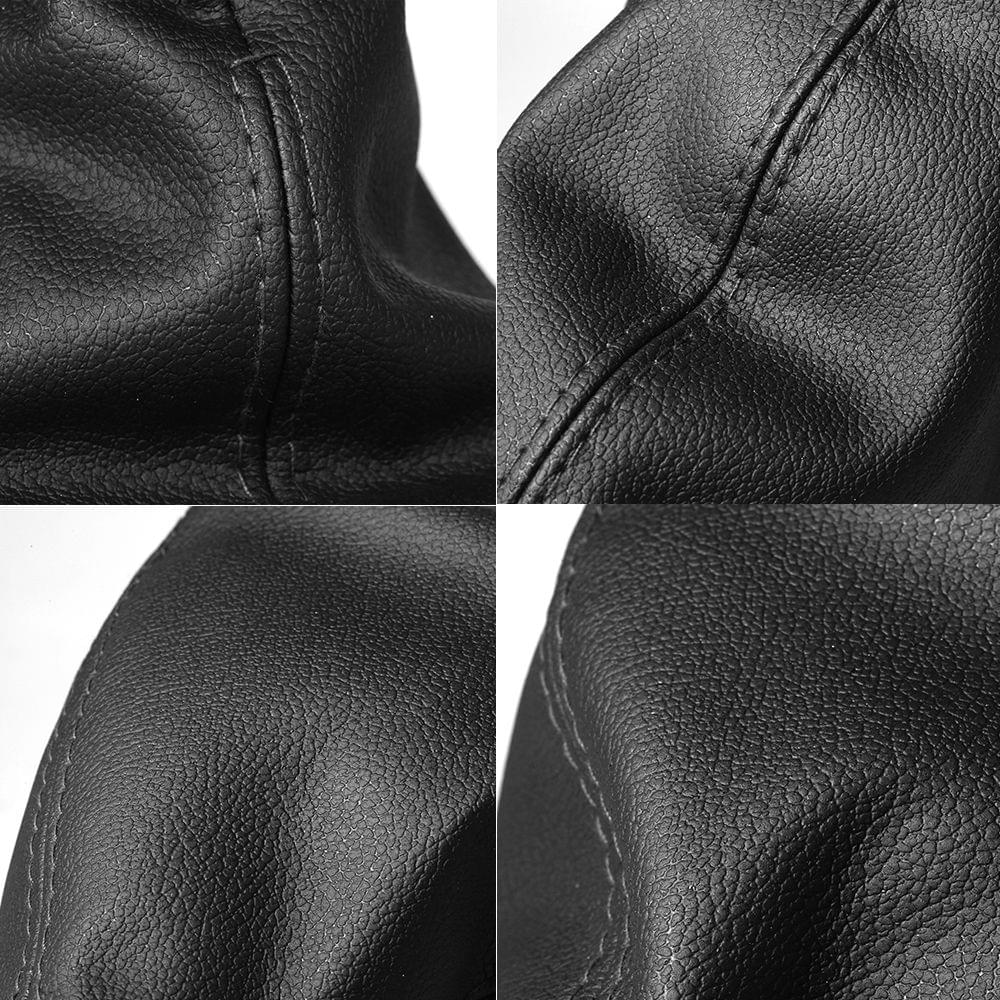 Car Gear Shift Knob Cover 6 Speed Black Leather Cover Case