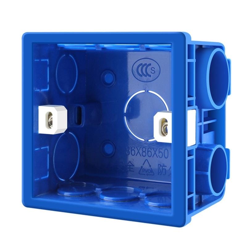 10 PCS Cassette PVC Flame Retardant Splicing Bottom Box Switch Socket Universal Box Random Color Delivery