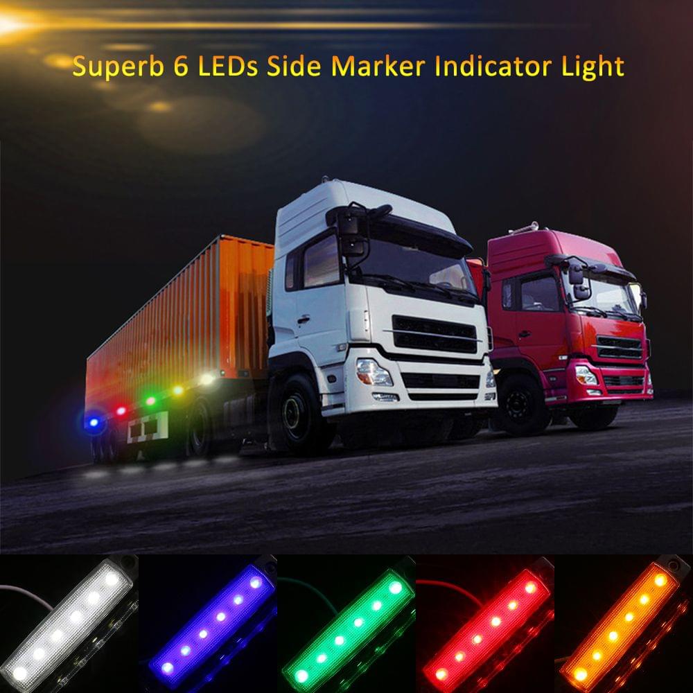 DC12V/24V 6 LEDs Side Marker Indicator Light Clearance Lamp - DC24V