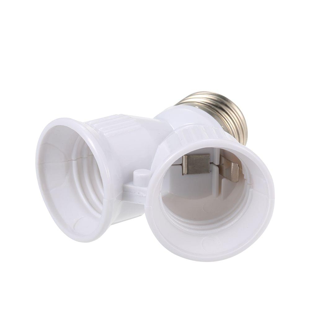 E27 Male to 2 Female Y Shape LED Light Bulb Base Adapter
