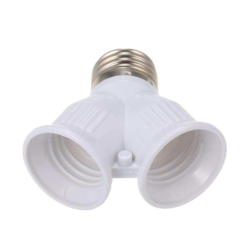 E27 Male to 2 Female Y Shape LED Light Bulb Base Adapter