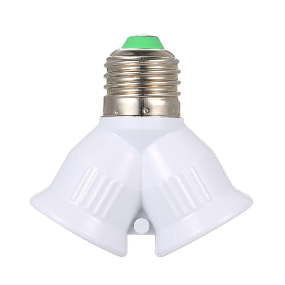 E27 Male to 2 Female Y Shape LED Light Bulb Base Adapter