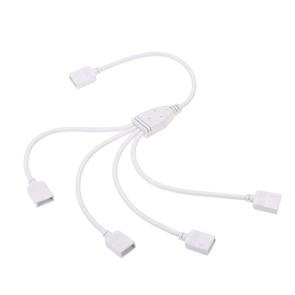 4 Pins RGB 1 to 4 Ports Female to Female Splitter Connector